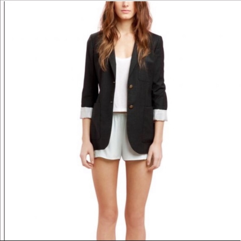 Aritzia Sunday Best Blazer- Gray Black- Size 8
